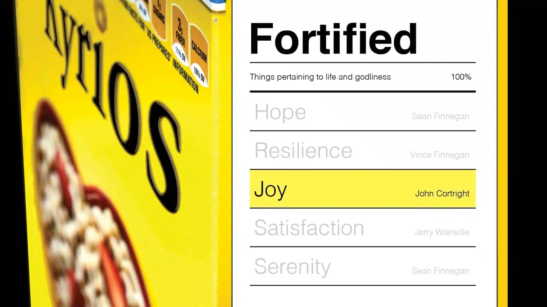 Fortified by Joy